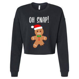 Christmas Gingerbread Man Oh Snap Outfit Pajama Cropped Pullover Crew