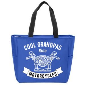 Cool Grandpas Motorcycle Funny Fathers Day Gift Zip Tote Bag