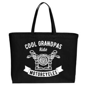 Cool Grandpas Motorcycle Funny Fathers Day Gift Cotton Canvas Jumbo Tote