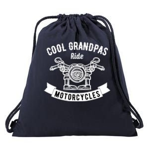 Cool Grandpas Motorcycle Funny Fathers Day Gift Drawstring Bag