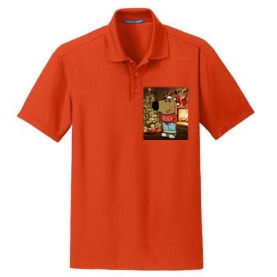 Chill Guy Meme Costume Funny Chill Guy Dry Zone Grid Polo