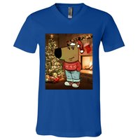 Chill Guy Meme Costume Funny Chill Guy V-Neck T-Shirt