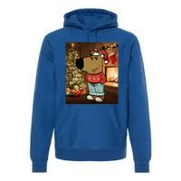 Chill Guy Meme Costume Funny Chill Guy Premium Hoodie