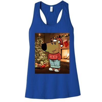 Chill Guy Meme Costume Funny Chill Guy Women's Racerback Tank