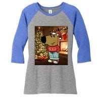 Chill Guy Meme Costume Funny Chill Guy Women's Tri-Blend 3/4-Sleeve Raglan Shirt