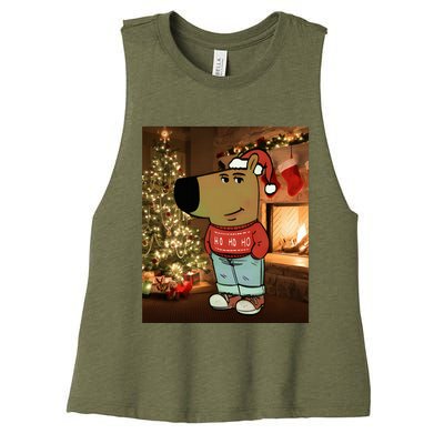 Chill Guy Meme Costume Funny Chill Guy Women's Racerback Cropped Tank