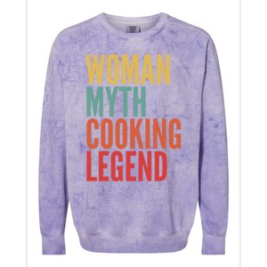 Cooking Gift Myth Cooking Legend Gift Colorblast Crewneck Sweatshirt