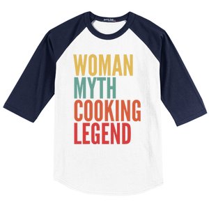 Cooking Gift Myth Cooking Legend Gift Baseball Sleeve Shirt