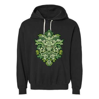 Celtic Green Man Pagan Irish Scottish Mythology God Garment-Dyed Fleece Hoodie