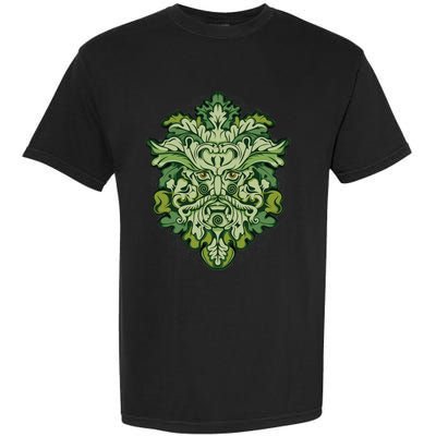 Celtic Green Man Pagan Irish Scottish Mythology God Garment-Dyed Heavyweight T-Shirt