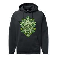 Celtic Green Man Pagan Irish Scottish Mythology God Performance Fleece Hoodie