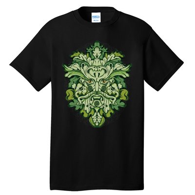 Celtic Green Man Pagan Irish Scottish Mythology God Tall T-Shirt