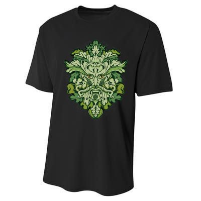 Celtic Green Man Pagan Irish Scottish Mythology God Performance Sprint T-Shirt