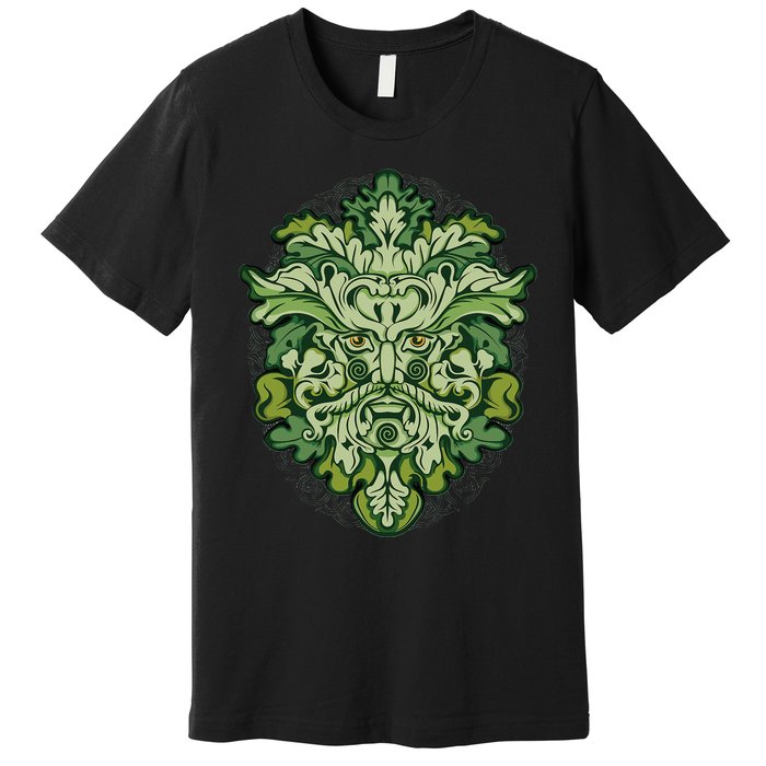 Celtic Green Man Pagan Irish Scottish Mythology God Premium T-Shirt