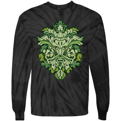 Celtic Green Man Pagan Irish Scottish Mythology God Tie-Dye Long Sleeve Shirt