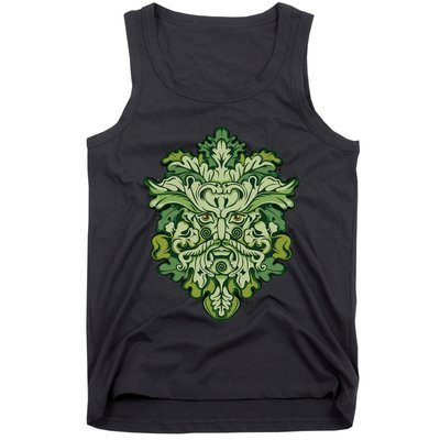 Celtic Green Man Pagan Irish Scottish Mythology God Tank Top