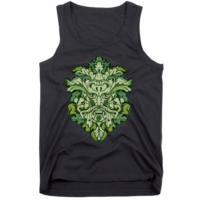 Celtic Green Man Pagan Irish Scottish Mythology God Tank Top