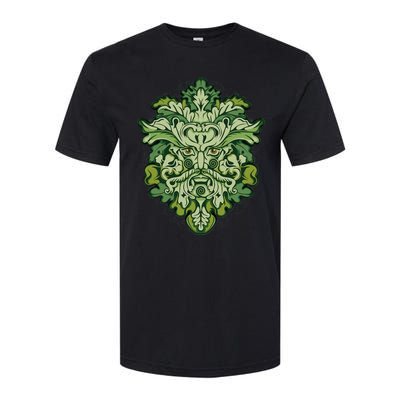 Celtic Green Man Pagan Irish Scottish Mythology God Softstyle CVC T-Shirt