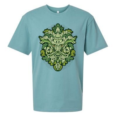 Celtic Green Man Pagan Irish Scottish Mythology God Sueded Cloud Jersey T-Shirt