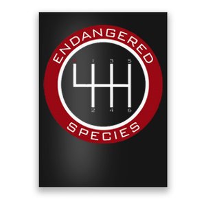 Car Guy Mechanic Endangered Species Manual Shifter Poster