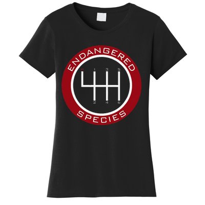 Car Guy Mechanic Endangered Species Manual Shifter Women's T-Shirt