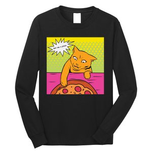 Cat Get Me A Pizza Long Sleeve Shirt