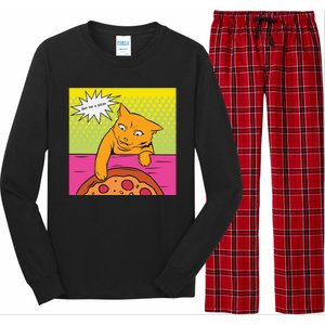 Cat Get Me A Pizza Long Sleeve Pajama Set