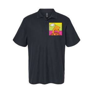 Cat Get Me A Pizza Softstyle Adult Sport Polo