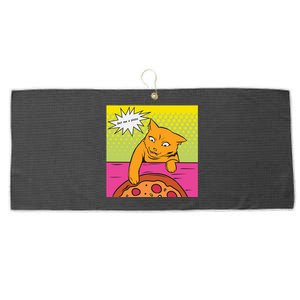 Cat Get Me A Pizza Large Microfiber Waffle Golf Towel