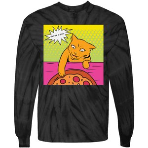 Cat Get Me A Pizza Tie-Dye Long Sleeve Shirt