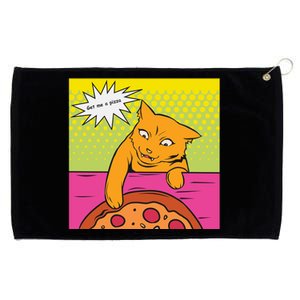 Cat Get Me A Pizza Grommeted Golf Towel