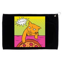 Cat Get Me A Pizza Grommeted Golf Towel