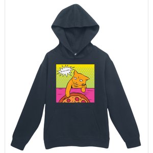 Cat Get Me A Pizza Urban Pullover Hoodie