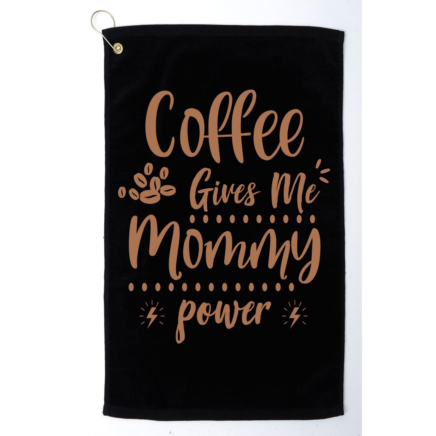Coffee Gives Me Mommy Power Golf Towel