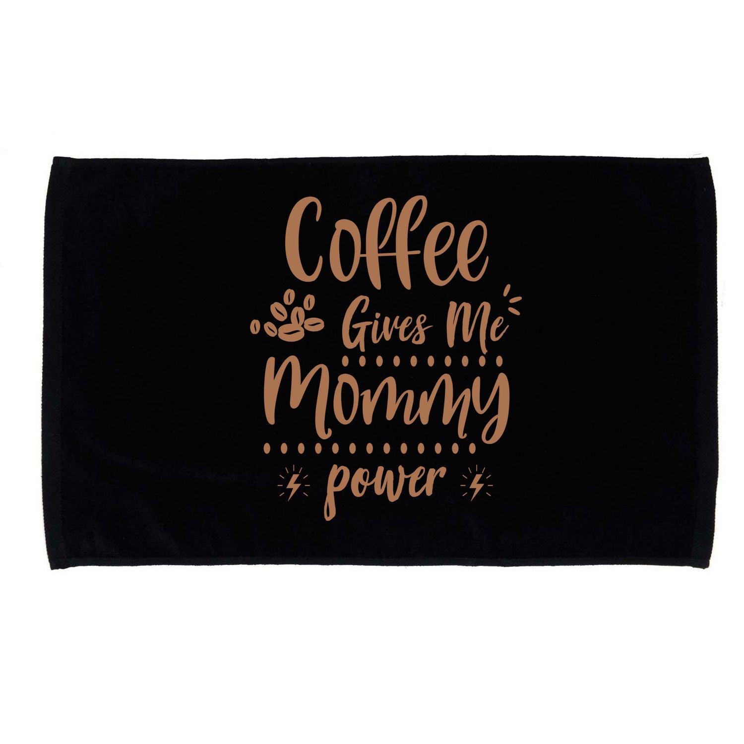 Coffee Gives Me Mommy Power Microfiber Hand Towel