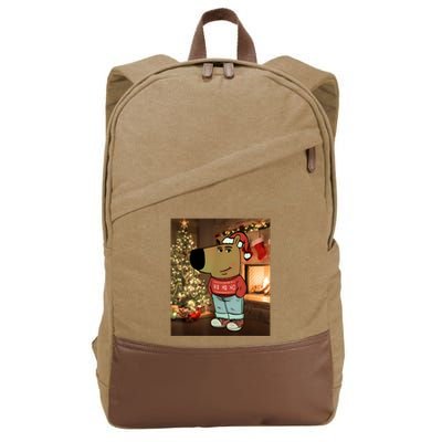Chill Guy Meme Costume Funny Chill Guy Meme Cotton Canvas Backpack