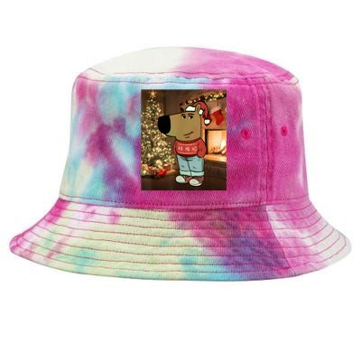 Chill Guy Meme Costume Funny Chill Guy Meme Tie-Dyed Bucket Hat