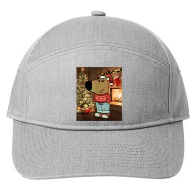 Chill Guy Meme Costume Funny Chill Guy Meme 7-Panel Snapback Hat