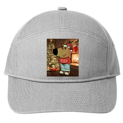 Chill Guy Meme Costume Funny Chill Guy Meme 7-Panel Snapback Hat