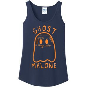 Cute Ghost Malone Fall Season Funny Halloween Spooky Season Ladies Essential Tank