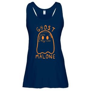 Cute Ghost Malone Fall Season Funny Halloween Spooky Season Ladies Essential Flowy Tank