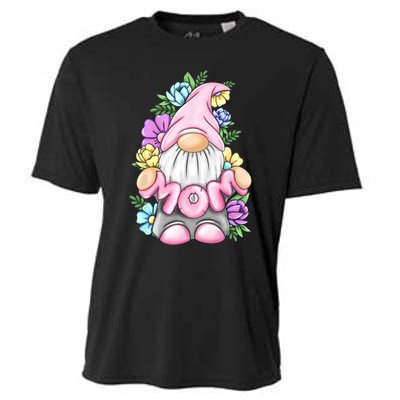 Cute Gnome Mom Happy Mothers Day Art Flower For Mom Gnomies Cooling Performance Crew T-Shirt