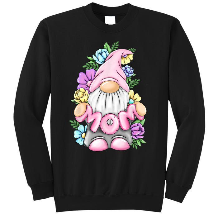 Cute Gnome Mom Happy Mothers Day Art Flower For Mom Gnomies Sweatshirt