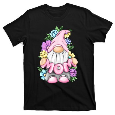 Cute Gnome Mom Happy Mothers Day Art Flower For Mom Gnomies T-Shirt