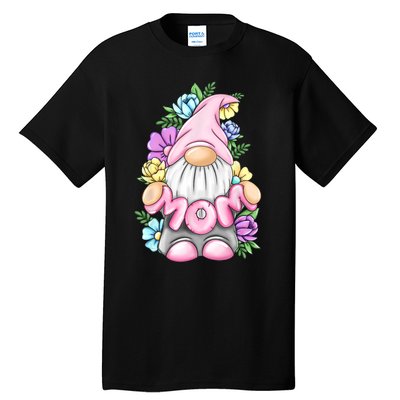 Cute Gnome Mom Happy Mothers Day Art Flower For Mom Gnomies Tall T-Shirt