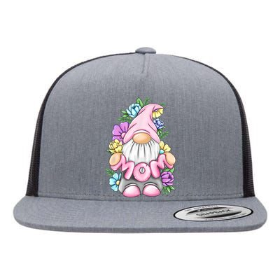 Cute Gnome Mom Happy Mothers Day Art Flower For Mom Gnomies Flat Bill Trucker Hat