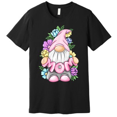 Cute Gnome Mom Happy Mothers Day Art Flower For Mom Gnomies Premium T-Shirt