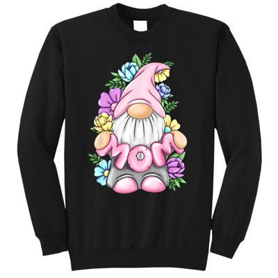 Cute Gnome Mom Happy Mothers Day Art Flower For Mom Gnomies Tall Sweatshirt