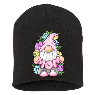 Cute Gnome Mom Happy Mothers Day Art Flower For Mom Gnomies Short Acrylic Beanie