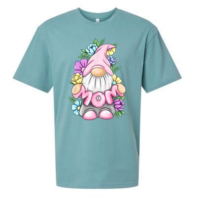 Cute Gnome Mom Happy Mothers Day Art Flower For Mom Gnomies Sueded Cloud Jersey T-Shirt